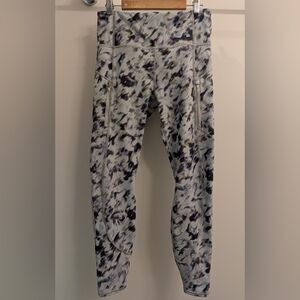 Athleta Tight Rainier Leggings, Medium, Gray Purple/Grey Lyra Garden